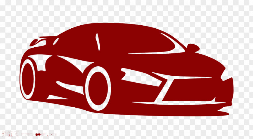 Wine Red Car Icon High-definition Buckle Material Sports Silhouette Tuning PNG