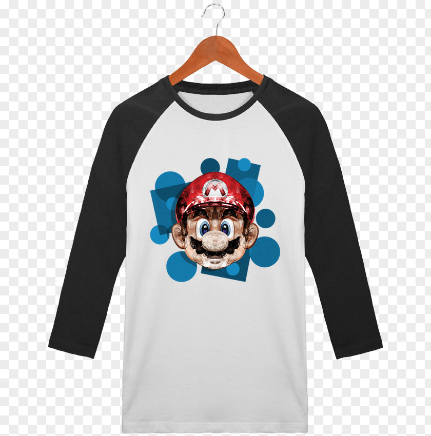 Black And White Baseball T-shirt Mario Poster Artist PNG