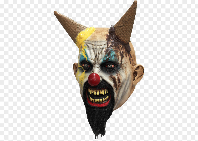 Mask Clown It Evil Halloween Costume Ice Cream PNG