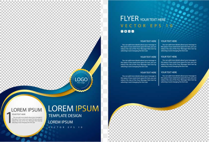 Vector Curve Circle Business Flyer Poster Advertising Brochure PNG
