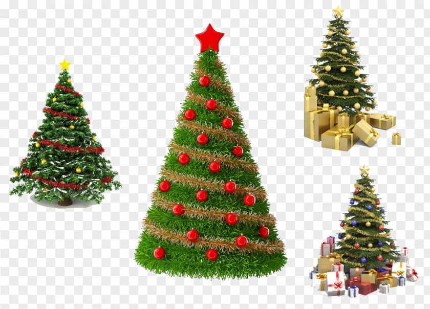 Creative Christmas Poster Santa Claus Tree Decoration PNG