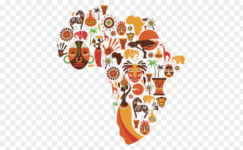 Creative Map Of Africa Stock Photography Clip Art PNG