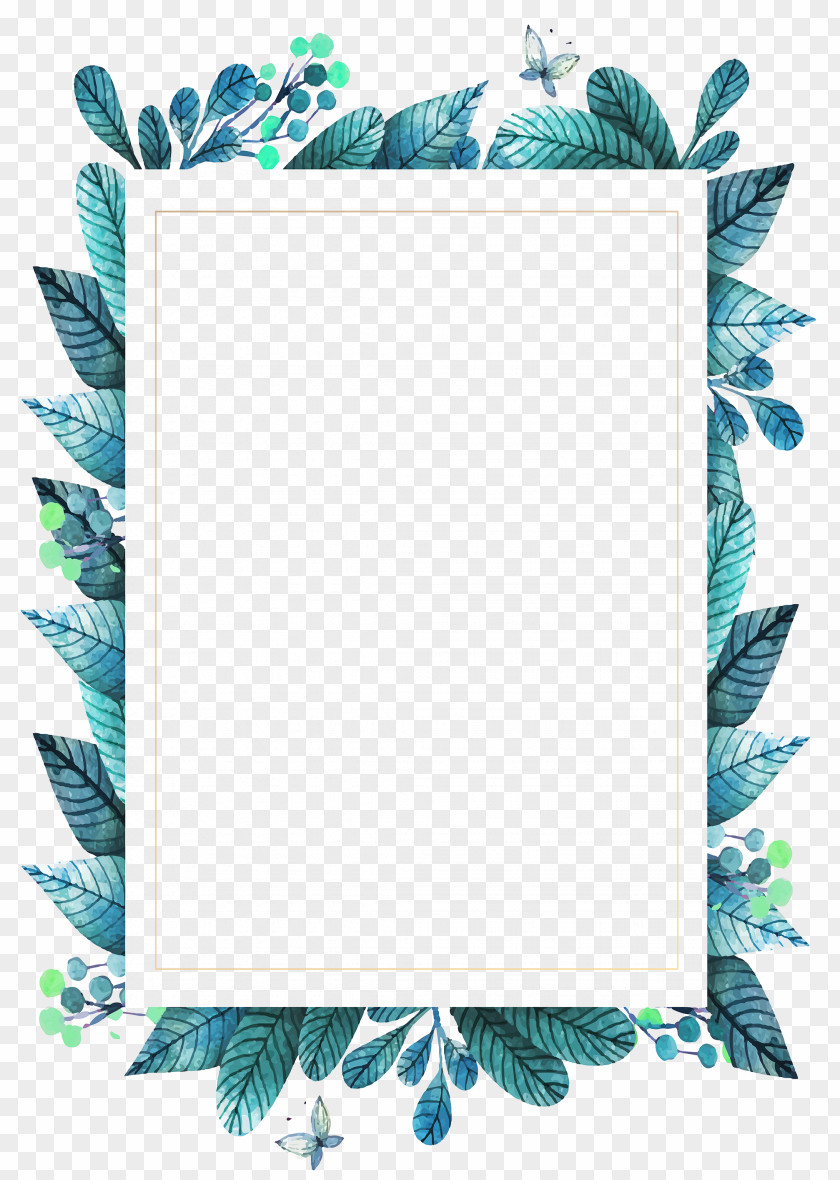 Green Leaves Leaf Picture Frame PNG