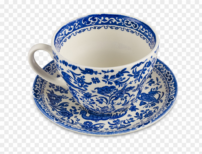 Mug Coffee Cup Espresso Ceramic Saucer Blue And White Pottery PNG