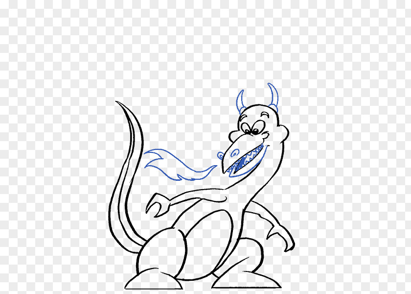 Dragon Drawing Cartoon Image Sketch Line Art PNG