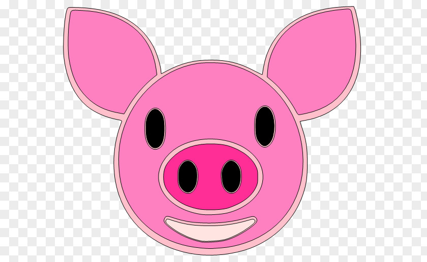 Little Pig Head Snout Clip Art PNG