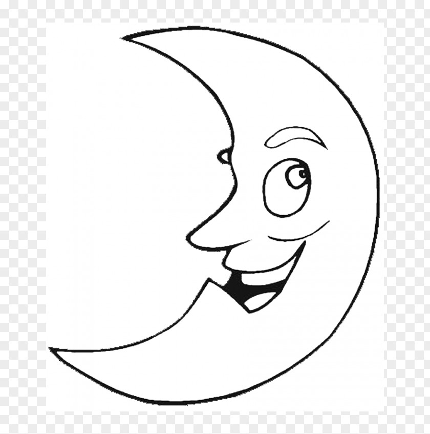 Moon Coloring Book Full Lunar Phase PNG