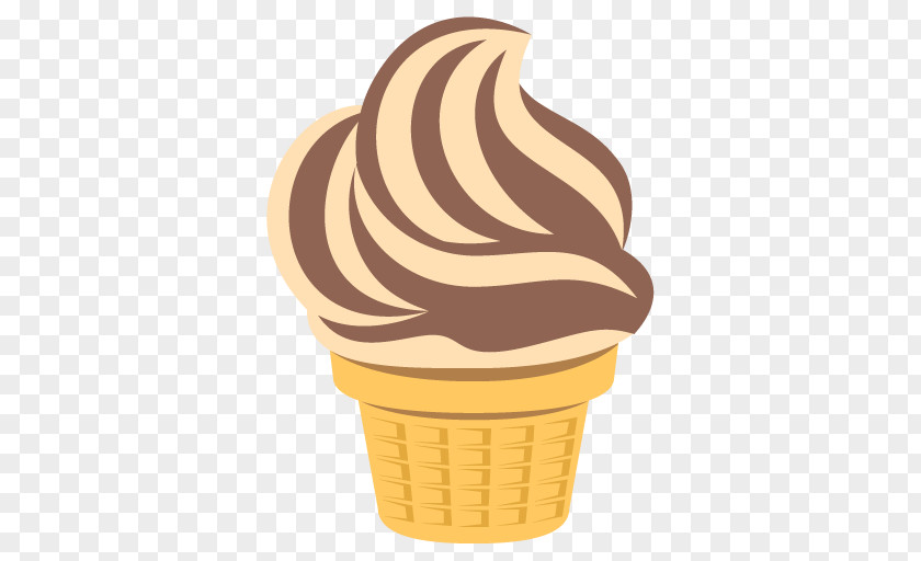 Soft Ice Cream Cones Emoji Serve PNG