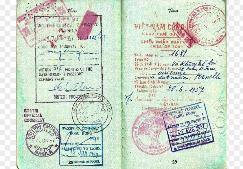 Visa Passport Paper Font PNG