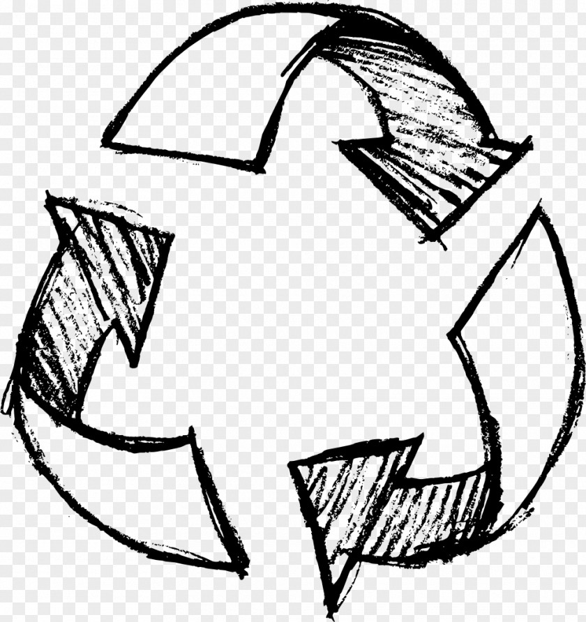 Drawn Recycling Symbol Drawing Waste Pencil PNG