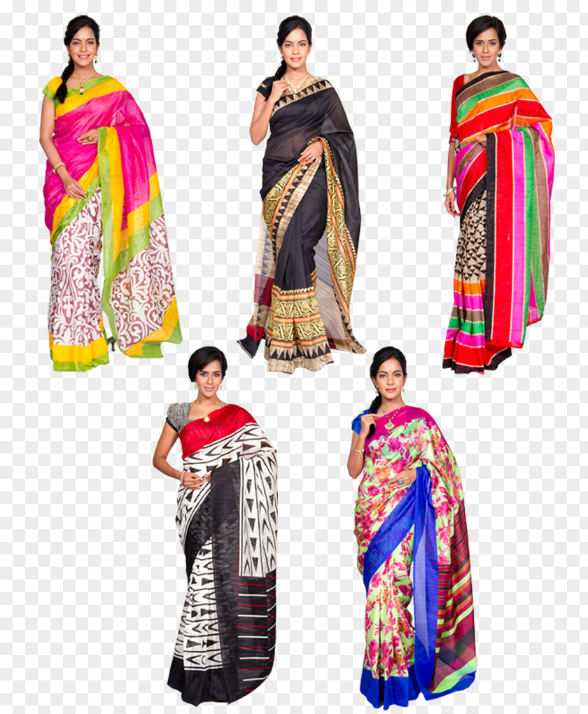 Dress Sari Textile Clothing Georgette PNG