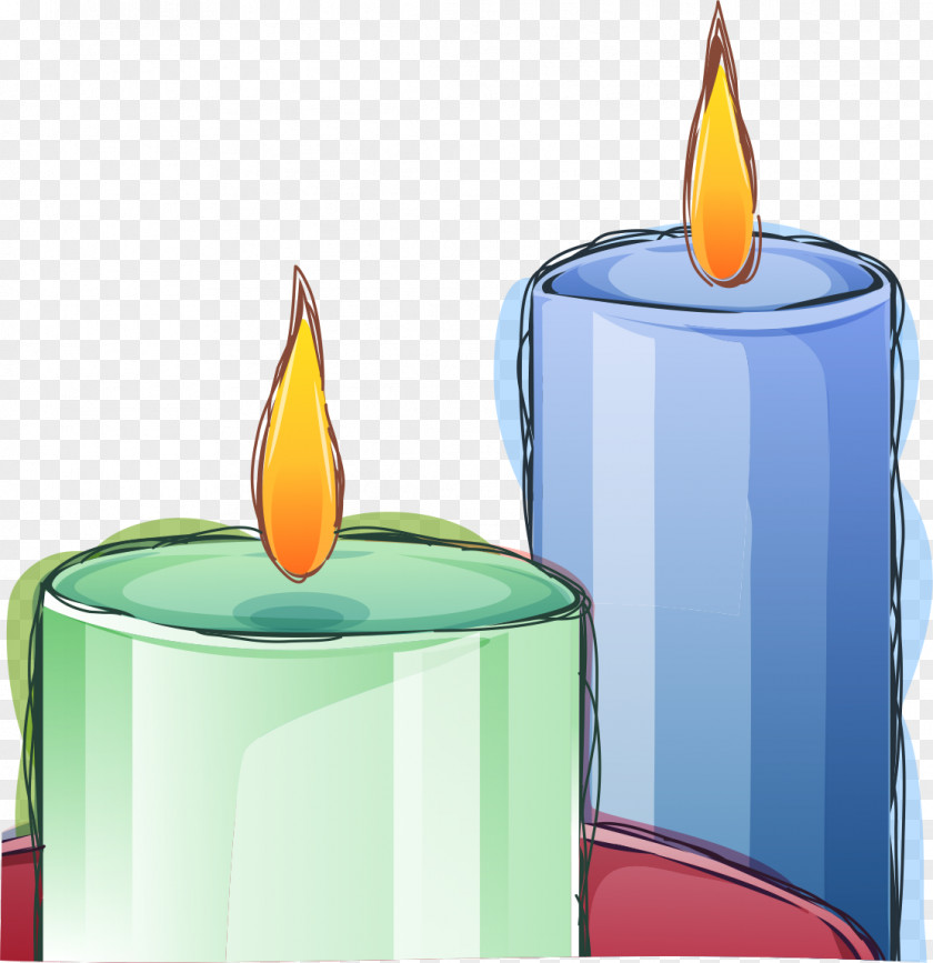 Hand-painted Candles Drawing .de PNG