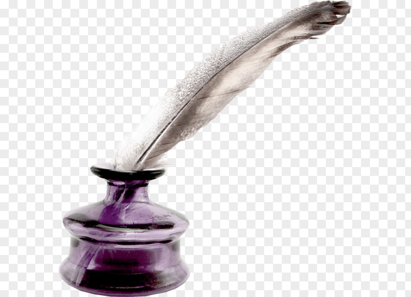 Ink Paper Quill Fountain Pen Inkwell PNG