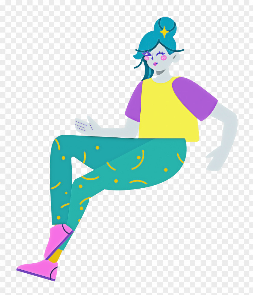 Sitting Girl Lady PNG