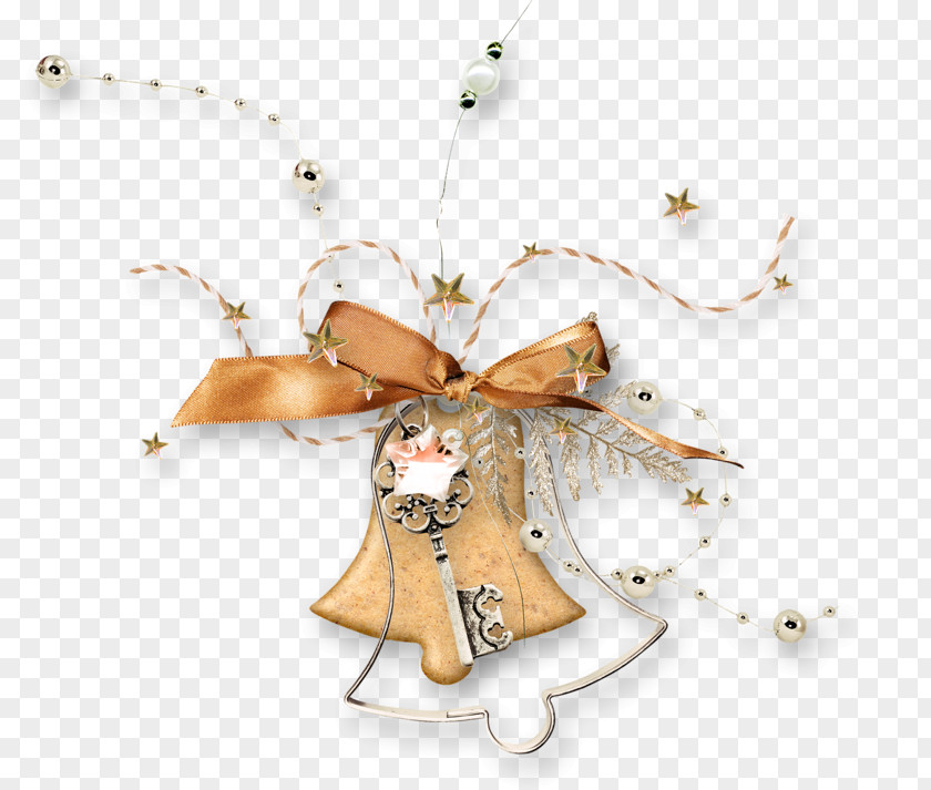 Christmas Star Bells Ribbon Gift Ornament PNG