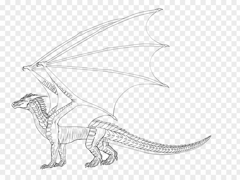 Gravel Caracter Line Art Wings Of Fire Drawing Dragon PNG