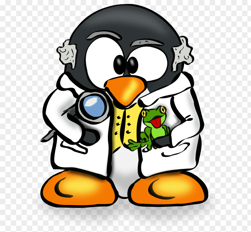 Penguin Tux Linux User Group Scientist Clip Art PNG