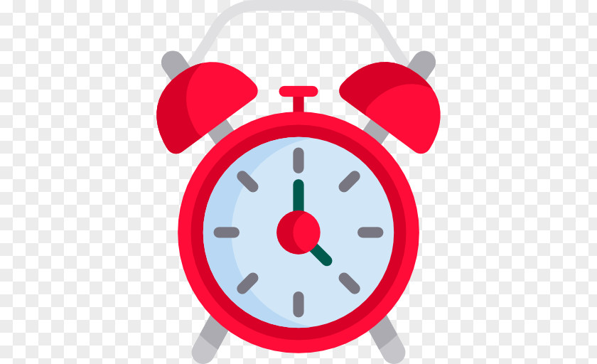 Red Smile Clock PNG