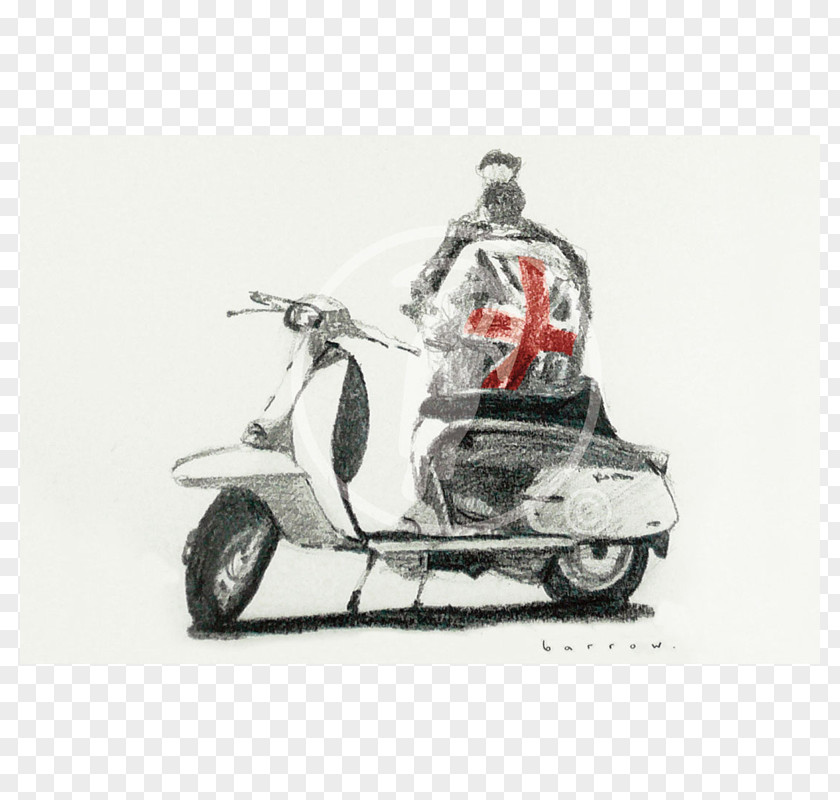 Scooter Vespa Lambretta Mod Rocker PNG