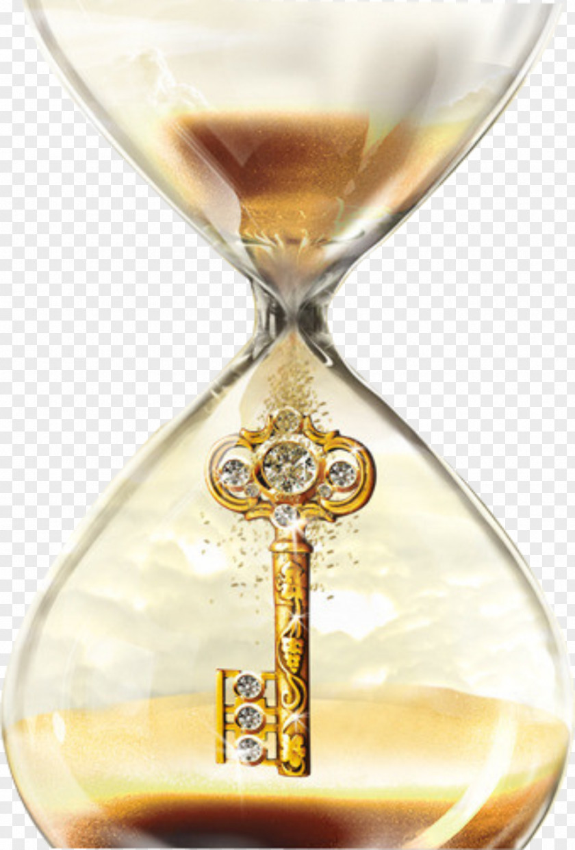 Golden Hourglass Time Enterprise Resource Planning PNG