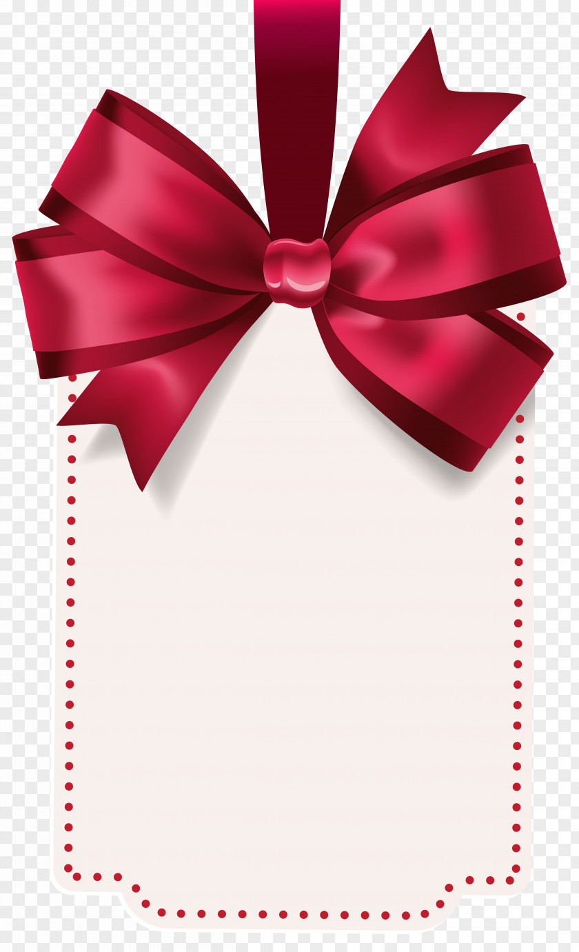 Label With Red Bow Template Clip Art Image And Arrow PNG