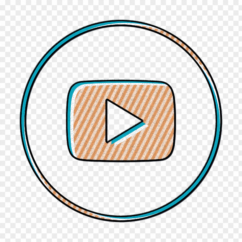 Line Art Red Youtube Play Icon PNG