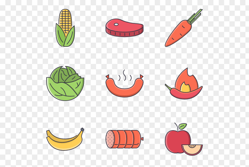 Vector Pack Fruit Barbecue Food Clip Art PNG