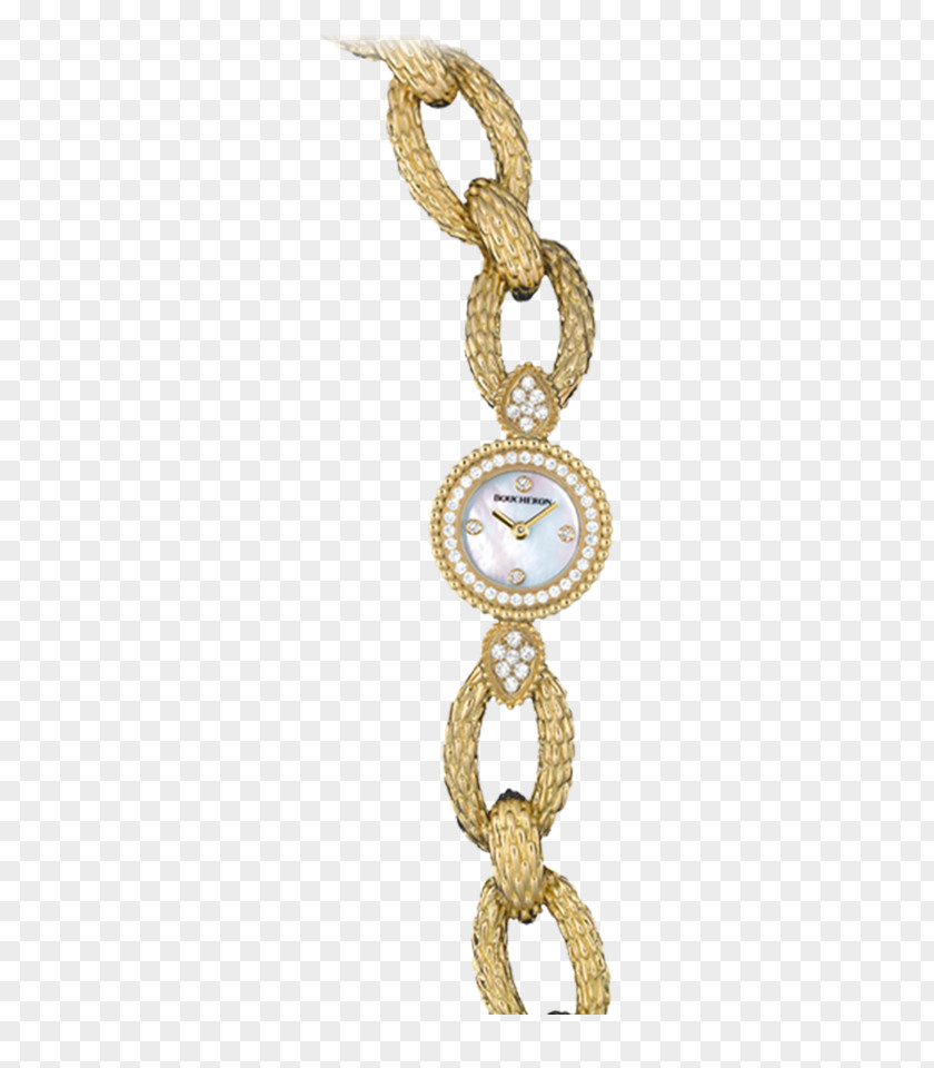 Water Resistant Mark Boucheron Necklace Watch Clock Jewellery PNG