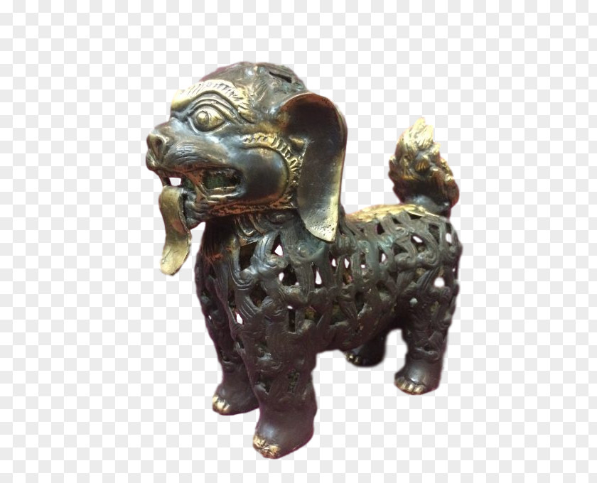 Bronze Carnivora Statue PNG