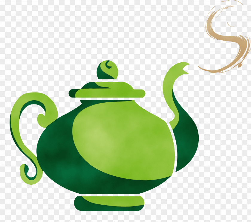 Frogs Kettle Teapot Tennessee Green PNG