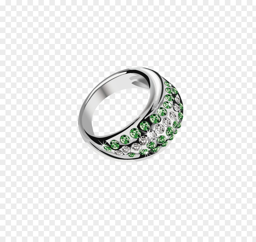 Green Diamond Ring Earring Jewellery Wedding PNG