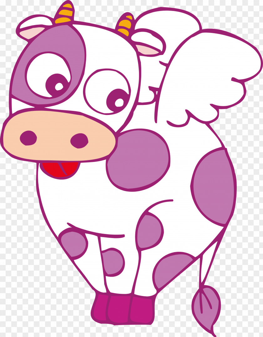 Lovely Animals Cattle Cartoon PNG