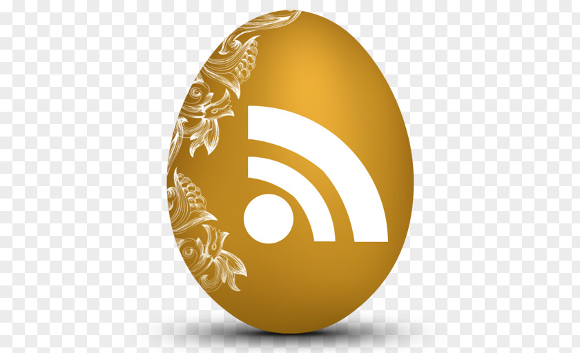 Rss White Easter Egg Symbol Sphere PNG