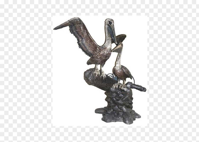 Garden Fountain Bronze Sculpture Pelican Statue PNG