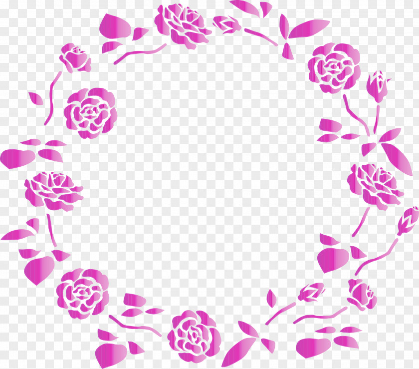Pink Heart Magenta Circle Petal PNG