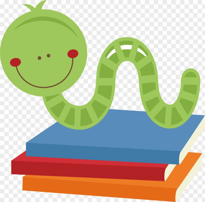 Kindergarten Bookworm Clip Art PNG