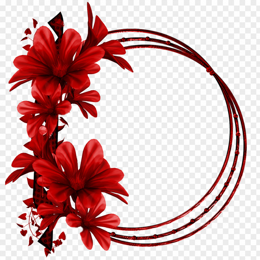 Red Flower Ring PNG