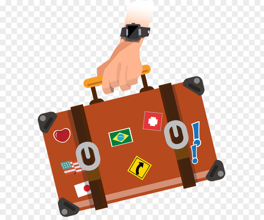 Tourist Travel Baggage Suitcase Clip Art PNG
