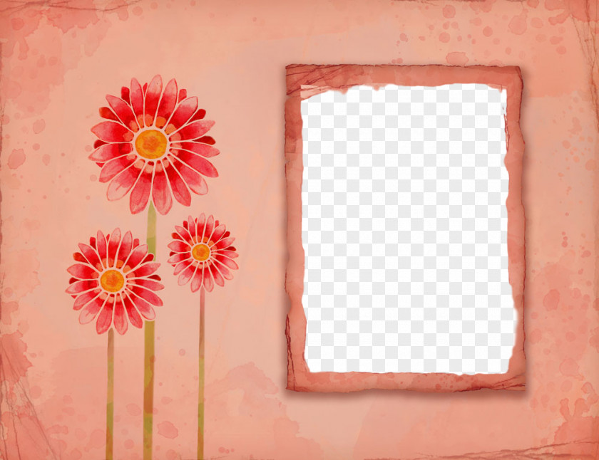 Wildflower Peach Floral Design PNG