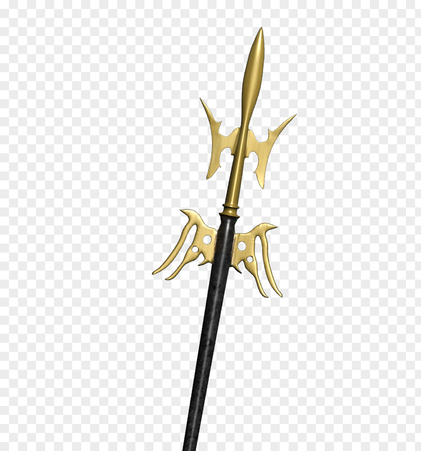 Army Items Low Poly Trident Weapon 3D Modeling Computer Graphics PNG