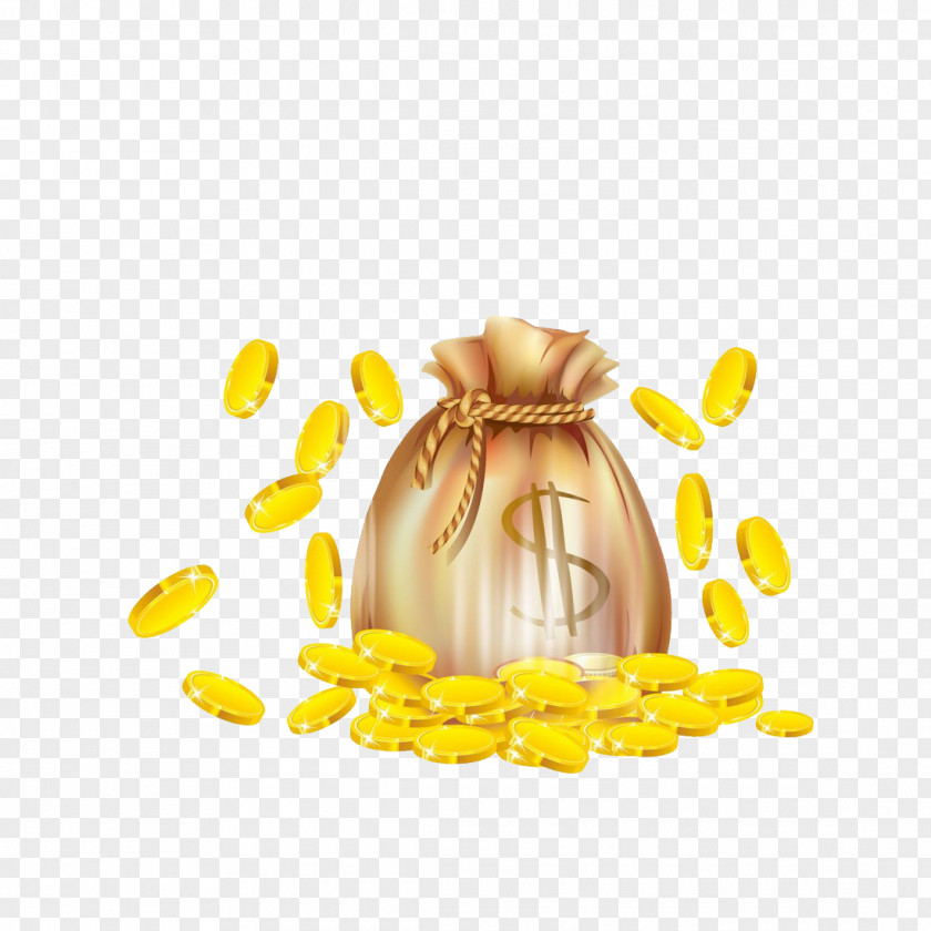 Gold Coin Money Cartoon PNG