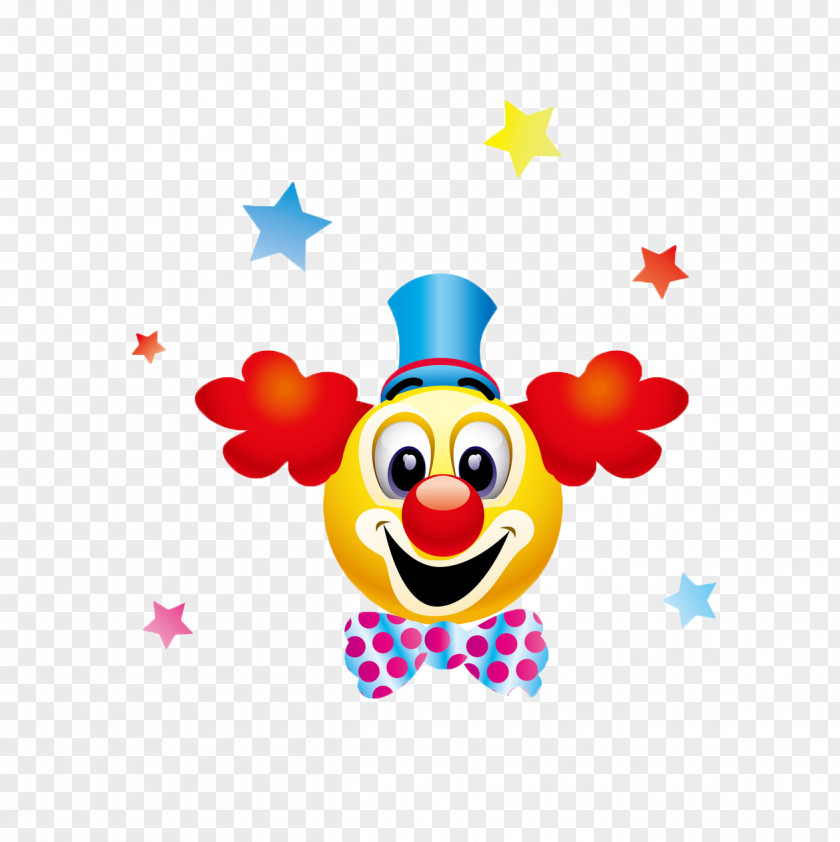 Clown Head Emoticon Smiley Clip Art PNG