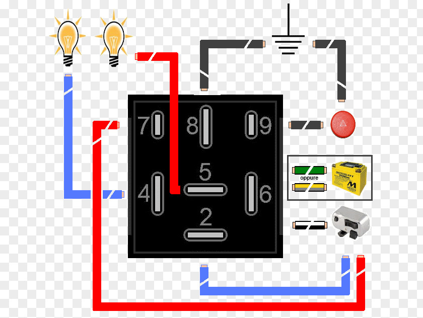 Connessione Blinklys Relay Circuit Diagram Electronics Electrical Network PNG