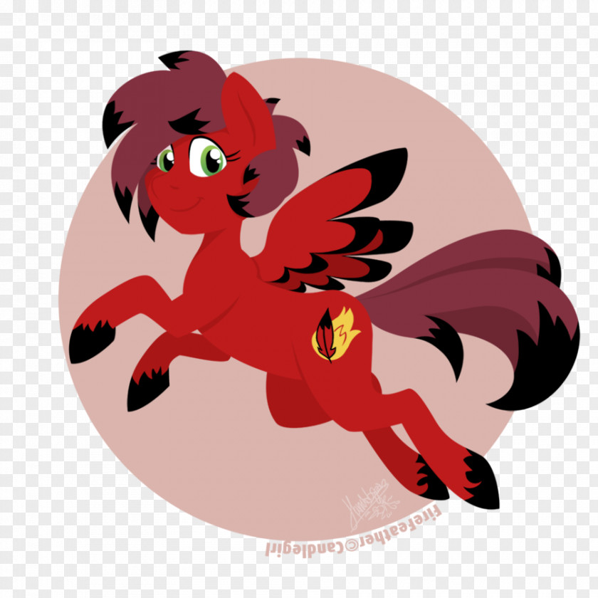 Fire Feather Carnivora Horse Legendary Creature Clip Art PNG