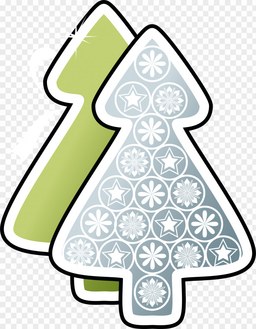 Simple Grey Christmas Tree PNG