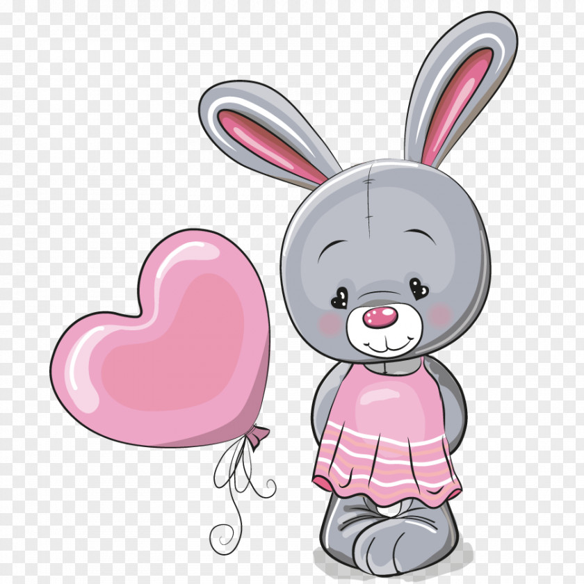 Vector Cute Little Bunny Rabbit Cartoon Cuteness Illustration PNG