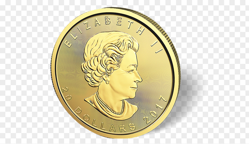 Gold Title Bar Material Coin Canadian Maple Leaf Canada PNG