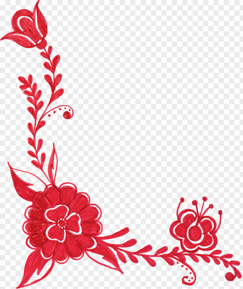 Ornaments Flower Floral Design Red Clip Art PNG