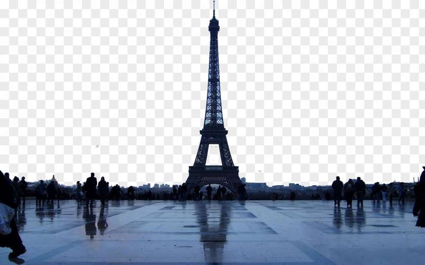 Paris, France Eiffel Tower Bridge Wallpaper PNG