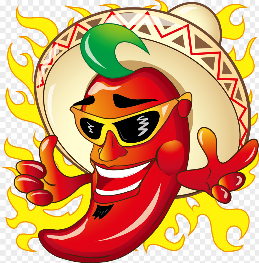 Vector Pepper Jalapexf1o Mexican Cuisine Chili Cartoon PNG